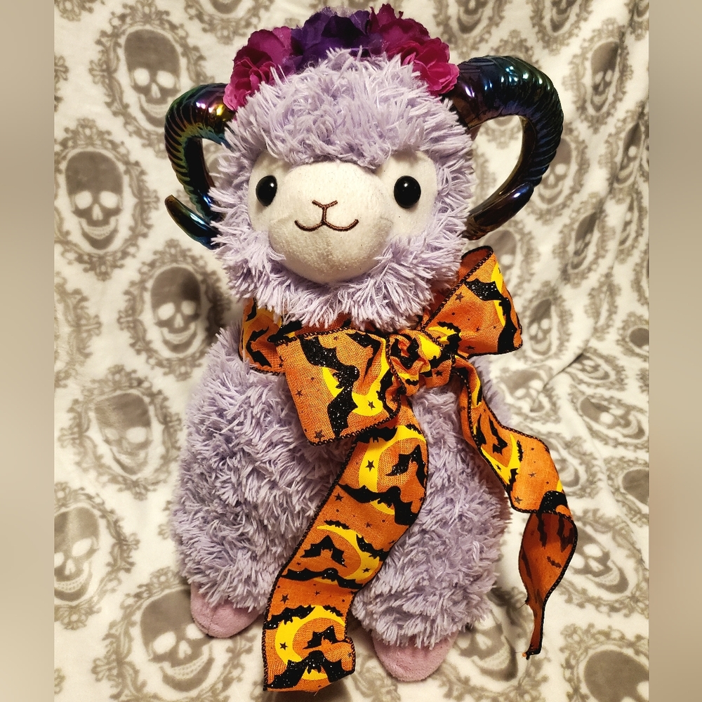 Pastel Halloween Alpaca plush bag